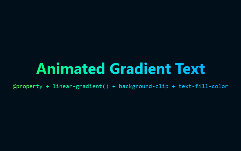 Animated Gradient Text